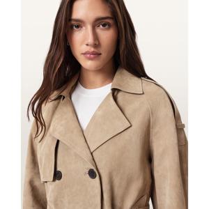 AllSaints Reed Suede Trench Coat